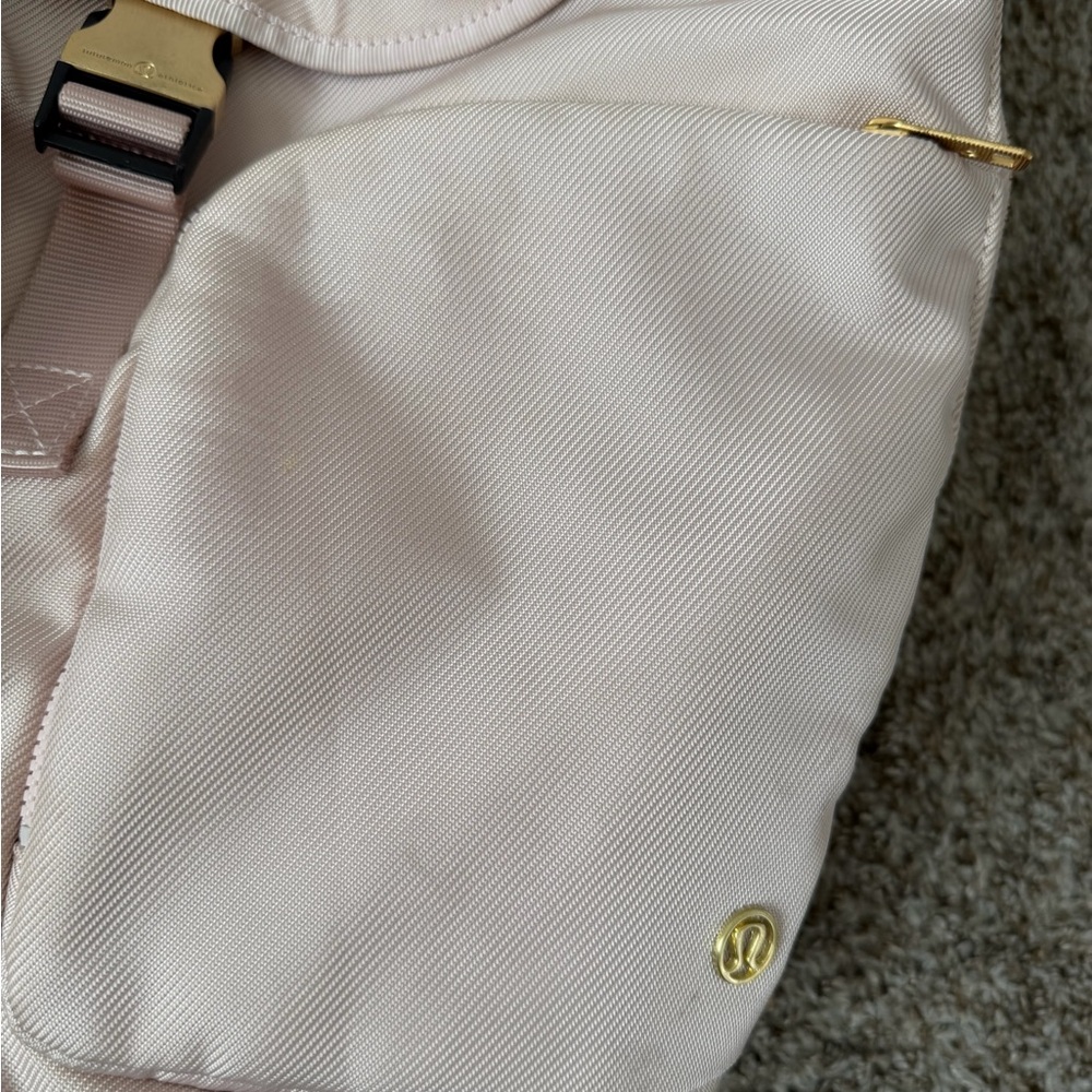 Lululemon light pink backpack drawstring pockets … - image 12